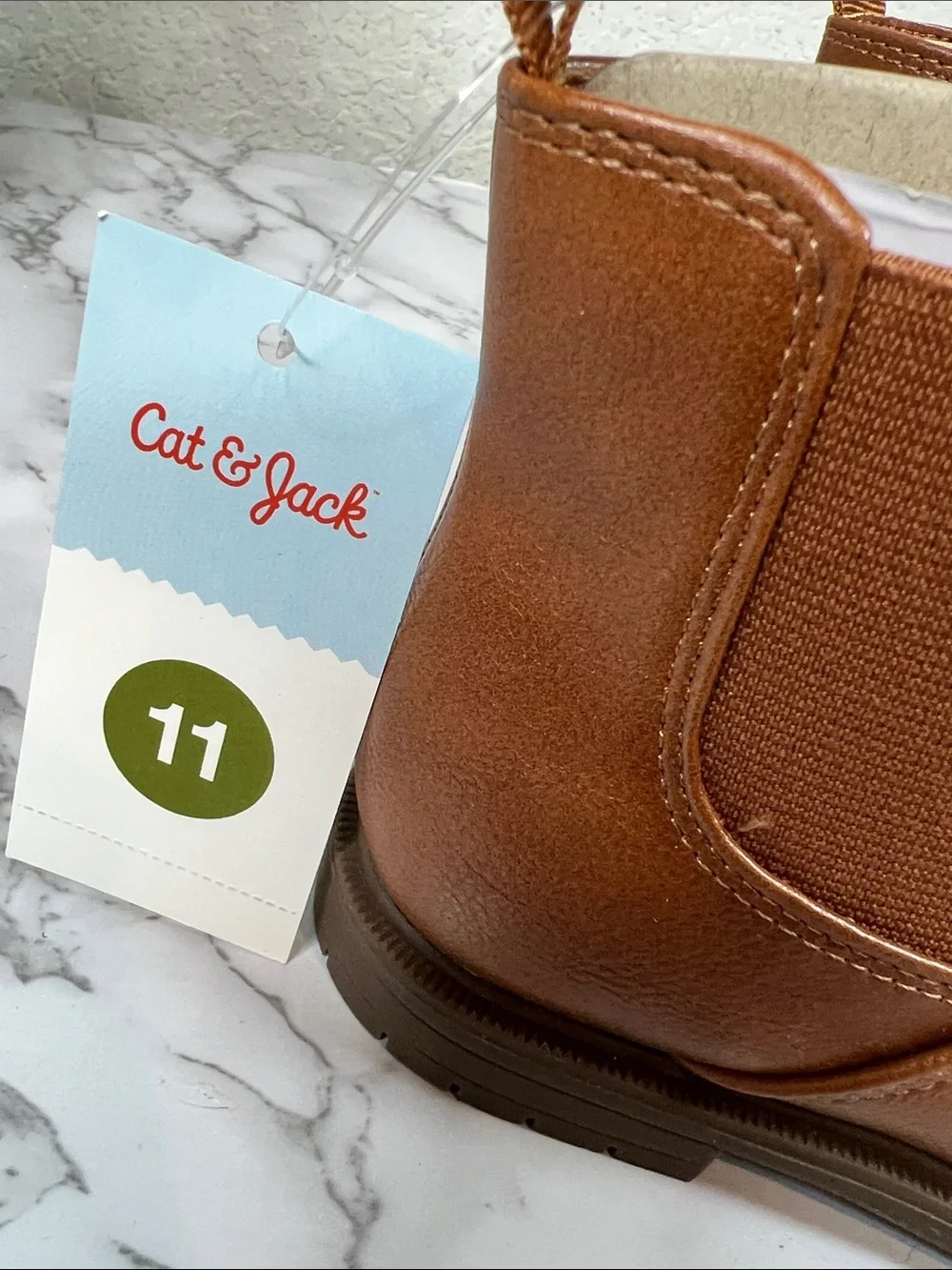 Cat & Jack Cognac Brown Chelsea Boot Size 11